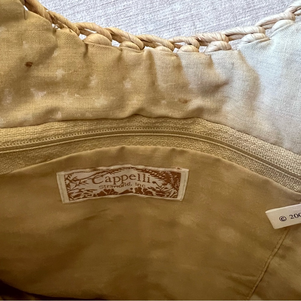 Seashell Straw & Leather Basket Bag - Picture 6 of 7